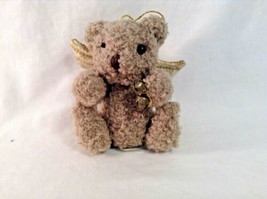 Ornament Plush Bear Angel Creative Marketing 4&quot; tall Plush with Bells  - £8.70 GBP