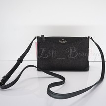 NWT Kate Spade K4624 Small Crossbody Shoulder Purse Shimmy Glitter Black $179 - £80.38 GBP