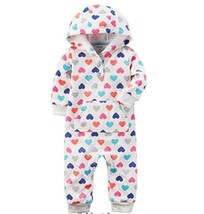 Carter s White Heart Printed Henley Hooded Coverall (18M) - £15.80 GBP