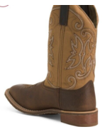 Laredo® Ladies Caney Square Toe Tan Leather Western Boots size 7.5 - $134.04 CAD