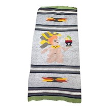 Vintage Handmade Woven Wall Tapestry With Aztec God Medicine Man 63X29.5... - $1,351.39 MXN