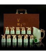 Twelve Chinese Zodiac Signs 13pcs Bar Sets Wine Liquor Spirit Porcelain ... - £77.44 GBP