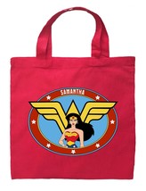 Wonder Woman Trick or Treat Bag, Personalized Wonder Woman Halloween Bag - £14.97 GBP