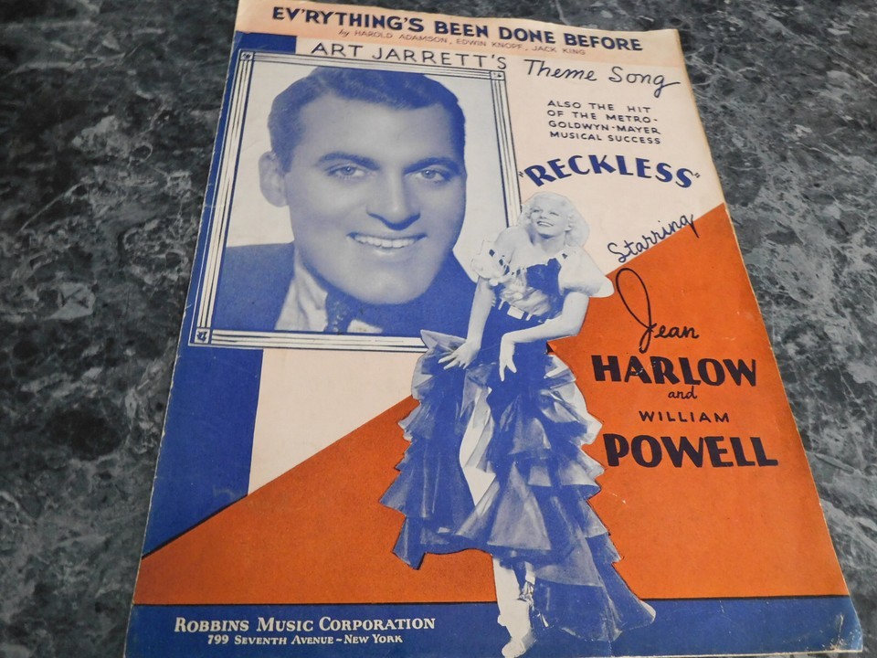 Everything&#39;s Been Done Before (Reckless Theme song) by Jean Harlow &amp; Wm ... - $2.99