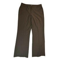 Nicole Miller New York Dress Pants Womens 10 Brown Flat Front Straight T... - $19.99