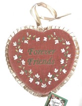 Heart Shaped Padded Wall Hanging 11 inches (Forever Friends) - $17.50