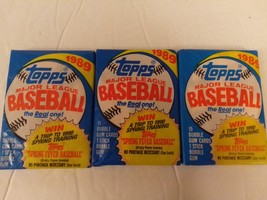 1989 Topps MLB Baseball Trading Cards Sealed Wax Packs 3 Packs Of 15 Cards Each - £11.78 GBP