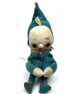 Vintage Pixie Elf Knee Hugger Doll BoyVelvet Plush Large Rattle Noise Maker - £30.17 GBP