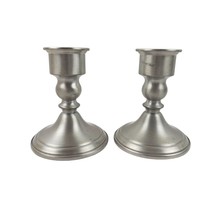 Vintage Web Pewter Weighted Candlestick Holders Pair 5in Home Decor - £13.32 GBP