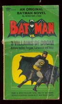 Batman Vs. 3 Villains Of Doom PAPERBACK- 1966-ADAM WEST-good G - £25.14 GBP