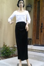 Long High Back Slit Velvet Skirt w/Pockets by Vicolo, S, black color, EPC - $53.46