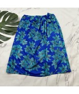 Jantzen Womens Vintage Swim Cover Up Skirt Size L Blue Teal Tropical Flo... - $29.69