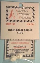 Scale Detail Accessories / Resin Brake Drums - 10&quot; - $3.50