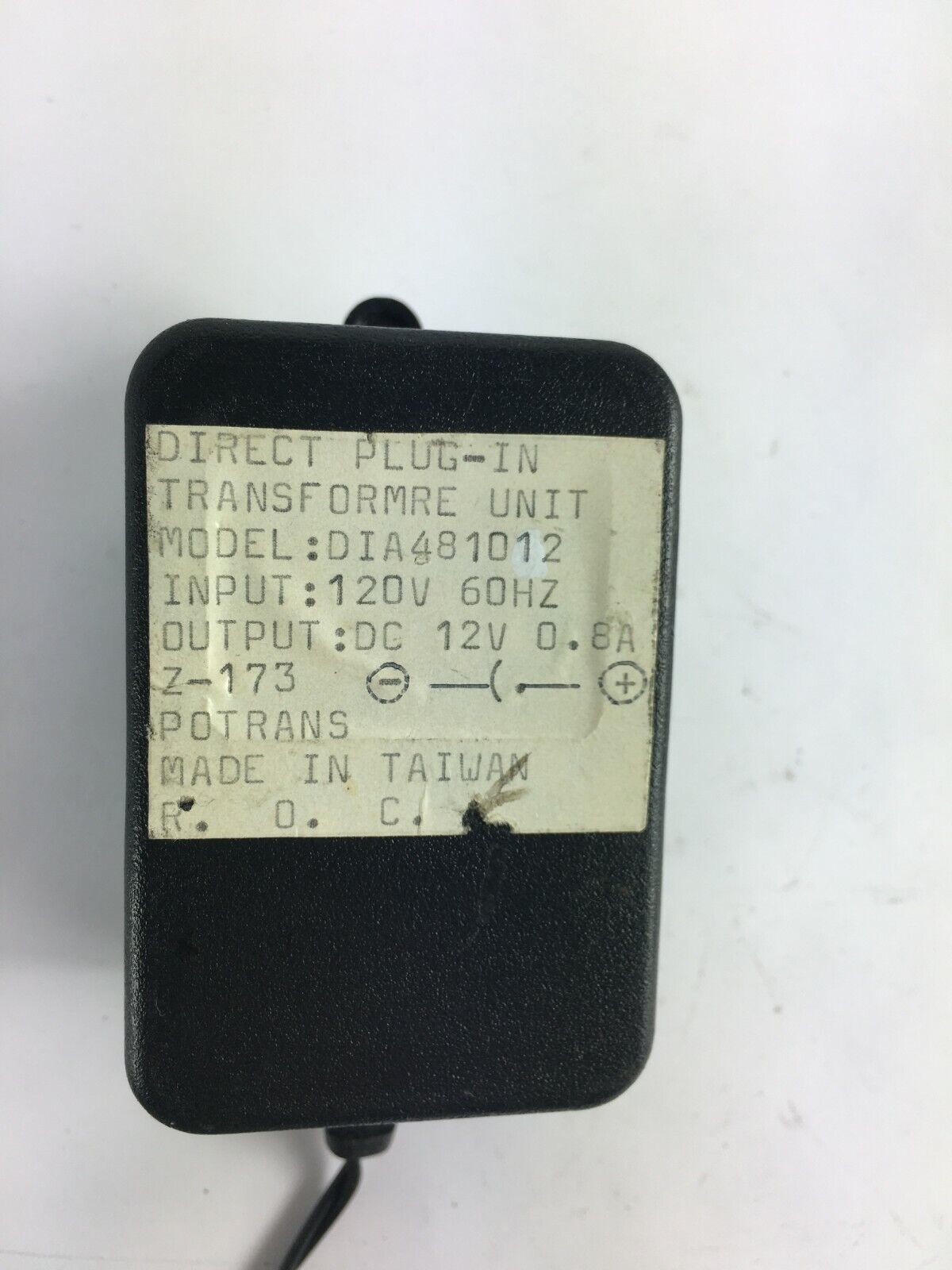 Genuine Adapter DIA481012 Output 12 V 800mA Power Supply Adapter A42 - $7.99