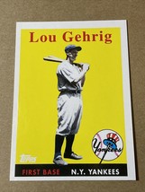 2010 Topps Vintage Legends Collection #VLC1 Lou Gehrig Yankees - £1.90 GBP