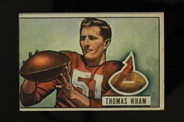 Vintage Football Card 1951 Bowman Series #64 Thomas Wham Chicago Cardinals End - £7.71 GBP