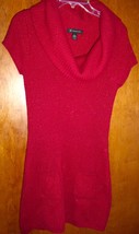 I.N.C. Rusty Red Cowel Nck Tunic Midi Sweater Dress Size L - £7.95 GBP