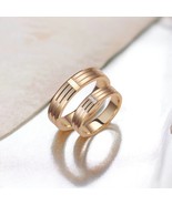 4.5mm Wedding Bands-Diamond Band Set-Matte Gold Rings-Minimalist Bands - $880.00+