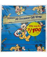 Vtg Wrapping Paper Gift Wrap Mickey Mouse OOP Christmas Birthday Vintage... - $9.88