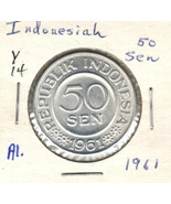 Indonesia 50 Sen, 1961, Aluminum KM 14 - £0.88 GBP