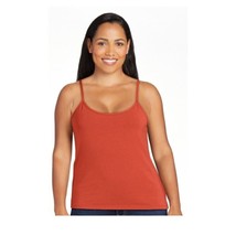 Time and Tru Womens Orange Adjustable Jersey Cami Tank Top, Size XS NWT - $8.99