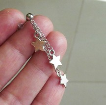 Stars Dangle Stainless Steel Stud Earrings - £8.65 GBP