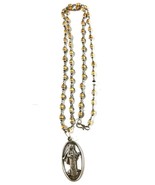 Medjugorje Virgin Mary Necklace Wood Beads Catholic Pendant from Apparit... - $34.23 CAD