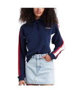 Levis Womens XL Navy Blue Logo Slight Crop Hooded Sweatshirt NWT CB88 - $545.60 MXN