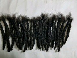 Dreadlocks 100% Human Hair handmade 70 pieces 5&quot; black 1/2&quot; thick large size - £238.22 GBP