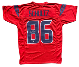Dalton Schultz Autographed Houston Texans Custom Red Jersey Beckett - $109.00