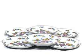 Estee Lauder Set of 6 Salad Bread Plates Butterfly Floral Chinoiserie Po... - £75.75 GBP