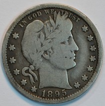 1895 O Barber circulated silver quarter VG details - $27.50