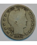 1898 O Barber circulated silver quarter AG details - £15.95 GBP