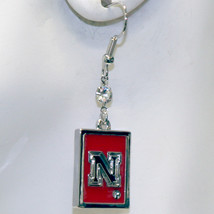 Nebraska Cornhuskers Dangle Square Earrings and Fight Song Musical Scarf Set - $24.00
