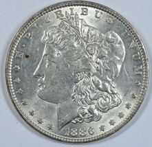 1886 P Morgan silver dollar AU details - $50.00