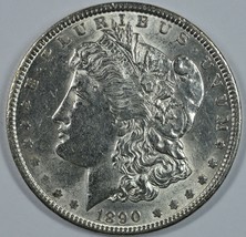 1890 P Morgan circulated silver dollar XF details - $48.00