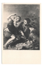 Murillo Painting The Gateau Cake Eaters Children Noyer Artist Expo RPPC Postcard - $6.95