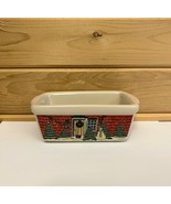 Christmas Mini Loaf Pan Nantucket Co 5 x 3 DW MW Oven Safe Tree Snowman - $27.34 CAD