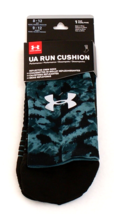Under Armour UA Run Cushion Blue &amp; Black Reflective Crew Socks  Men&#39;s 8-12 - £27.60 GBP