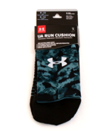 Under Armour UA Run Cushion Blue &amp; Black Reflective Crew Socks  Men&#39;s 8-12 - £27.23 GBP