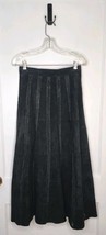 Mark Alan Sm Black Western Suede Leather Maxi Skirt Braided Crochet Goth... - $30.00