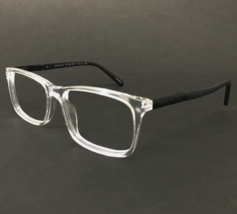Perry Ellis Eyeglasses Frames PE 376-2 Black Crystal Clear Square 52-16-140 - $60.40