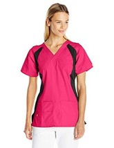 WonderWink Women&#39;s Origins Lima Scrub Top, Hot Pink, Medium - £10.28 GBP