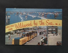 Vintage Postcard 1958 1950s Greetings From Wildwood By the Sea NJ - $5.99