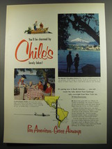1952 Pan American Grace Airways Ad - You'll be charmed by Chile's lovely lakes! - $18.49