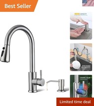 Elegant High Arc Kitchen Faucet with Built-In Soap Dispenser and 3 Spray... - $1,288.86 MXN
