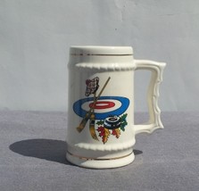Vintage Curling Mug - Great Themed Piece -- Features Old Style Graphic - $38.00