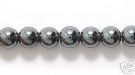4mm Natural Hematite Round Beads, 1 15in Strand, stone, gray, gunmetal - $2.25