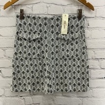 Sans Souci Pencil Skirt Womens Sz S Black White Print Short Pockets NWT - $19.79