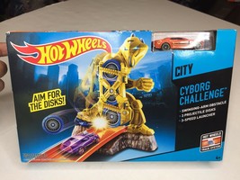 Mattel Hot Wheels City Cyborg Challenge Aim For Disks Track System Set NEW - £16.54 GBP